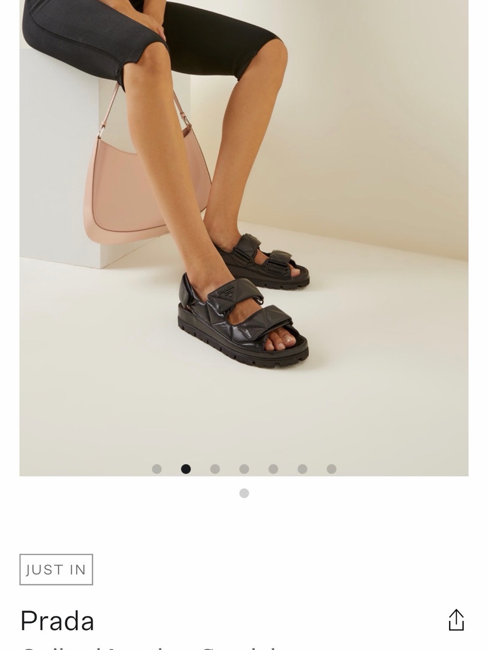 Prada Black Quilted Strap Platform Sandals